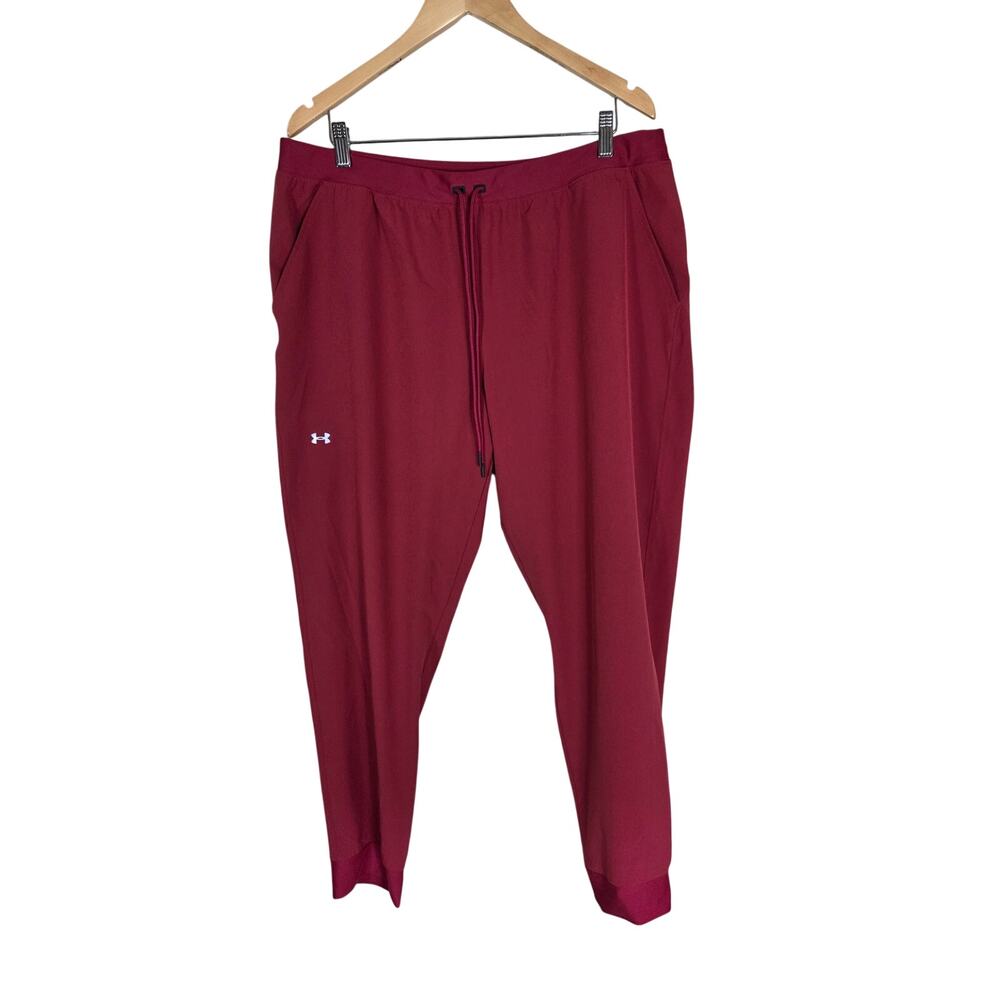 Under Armour Woman's Deep Red Loose Fit Joggers Size XXLT
